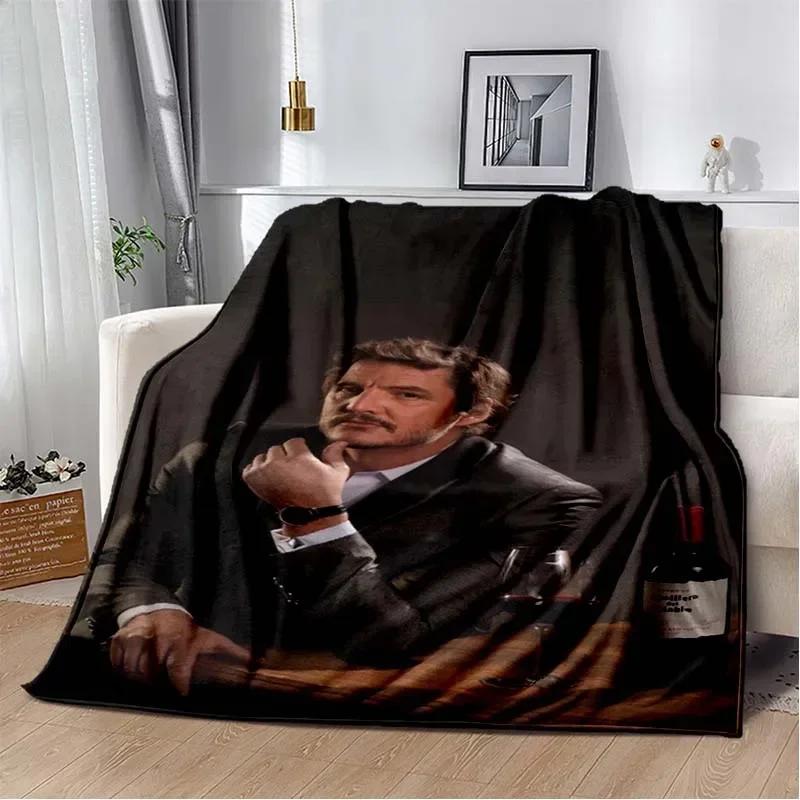 Pedro Pascal Pattern Throw Blanket Light Weight Blanket for Living Room Bedroom Kidsroom Warm Blanket Christmas Gift