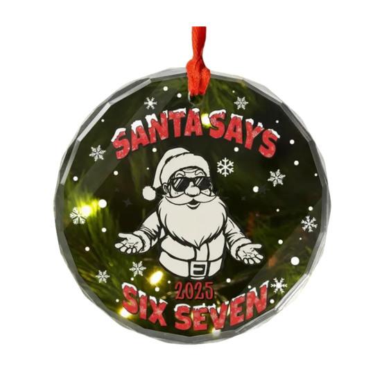 Santa říká šest sedm vánoční ozdoba vtipný 67 meme závěsná ozdoba vánoční vtipný dárek pro přátele rodinu