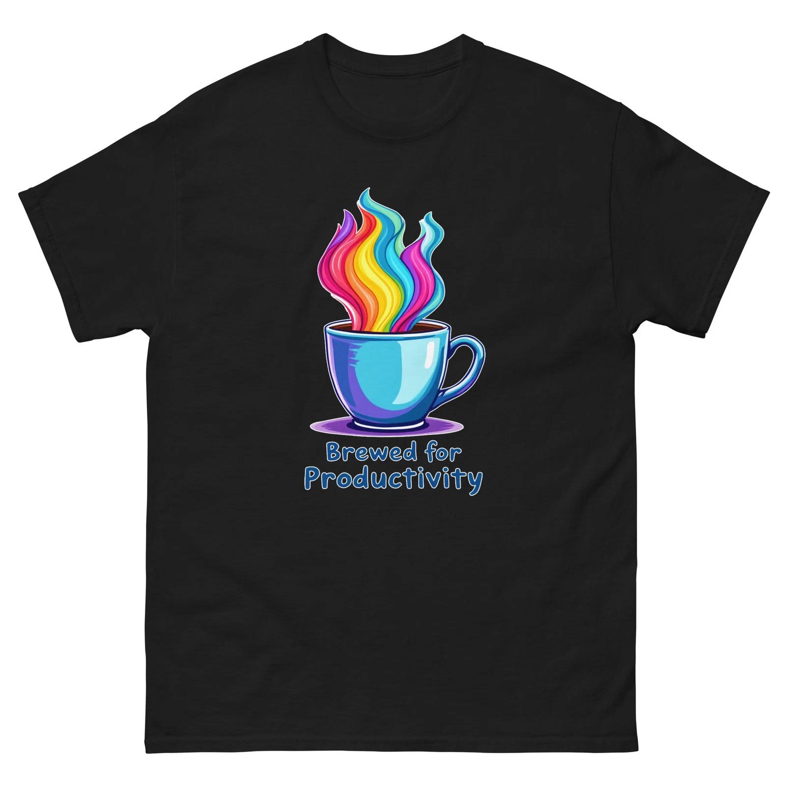 Brewed for Productivity Funny Work From Home T-Shirt 2XL