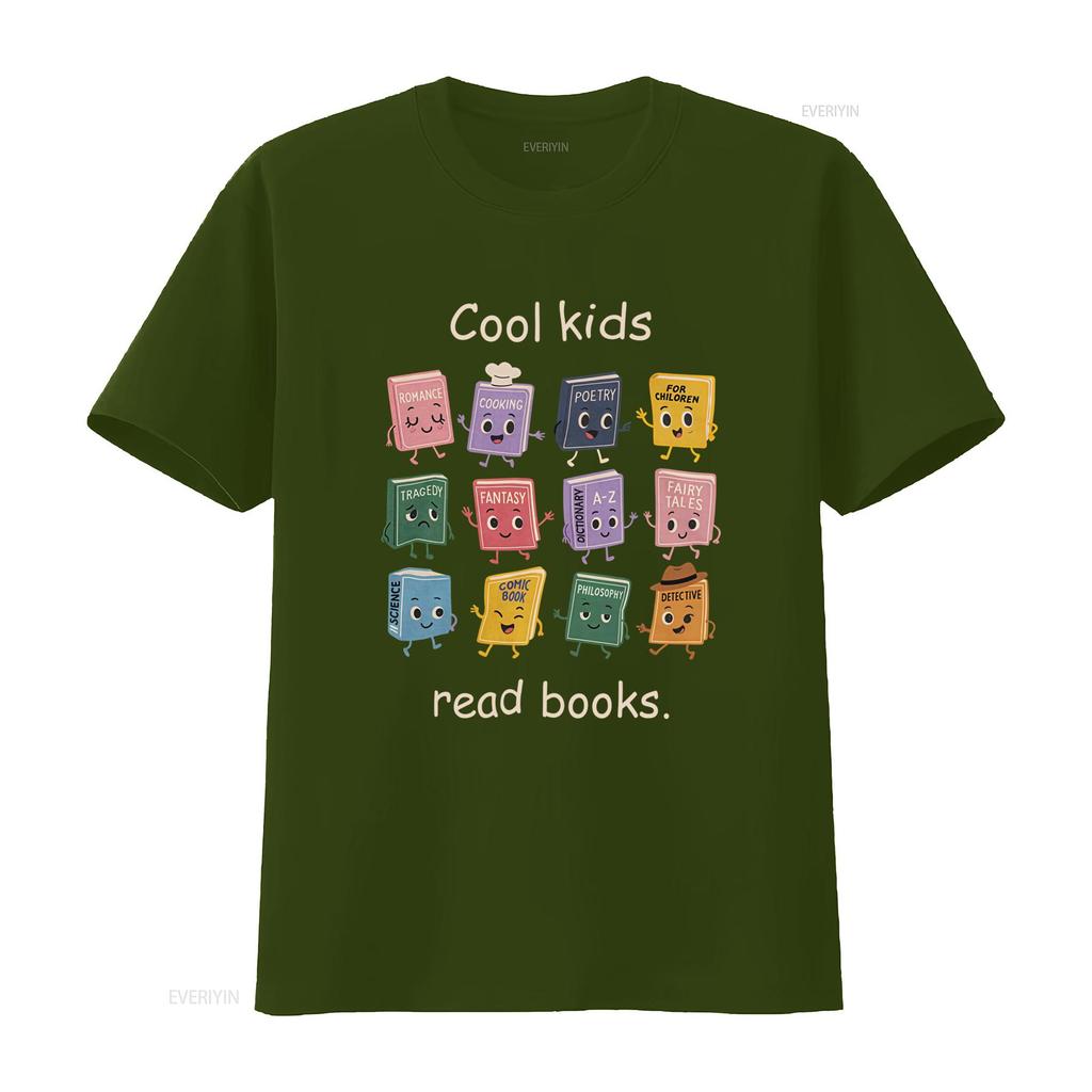 Cool Kids Read Books T Shirt Teacher Librarian S For Readers Appreciation Reading Book Unisex Vintage Streetwear Fashion