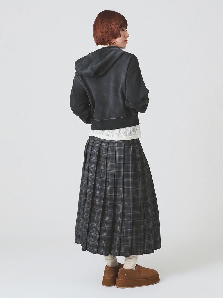 Ray Beams Women's L/S Tee Sweat Zip Hoodie, Charcoal, One Size