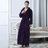 Paar solide verdickte Fala Fleece Bademantel Robe Pyjamas Bund Taschenanzug