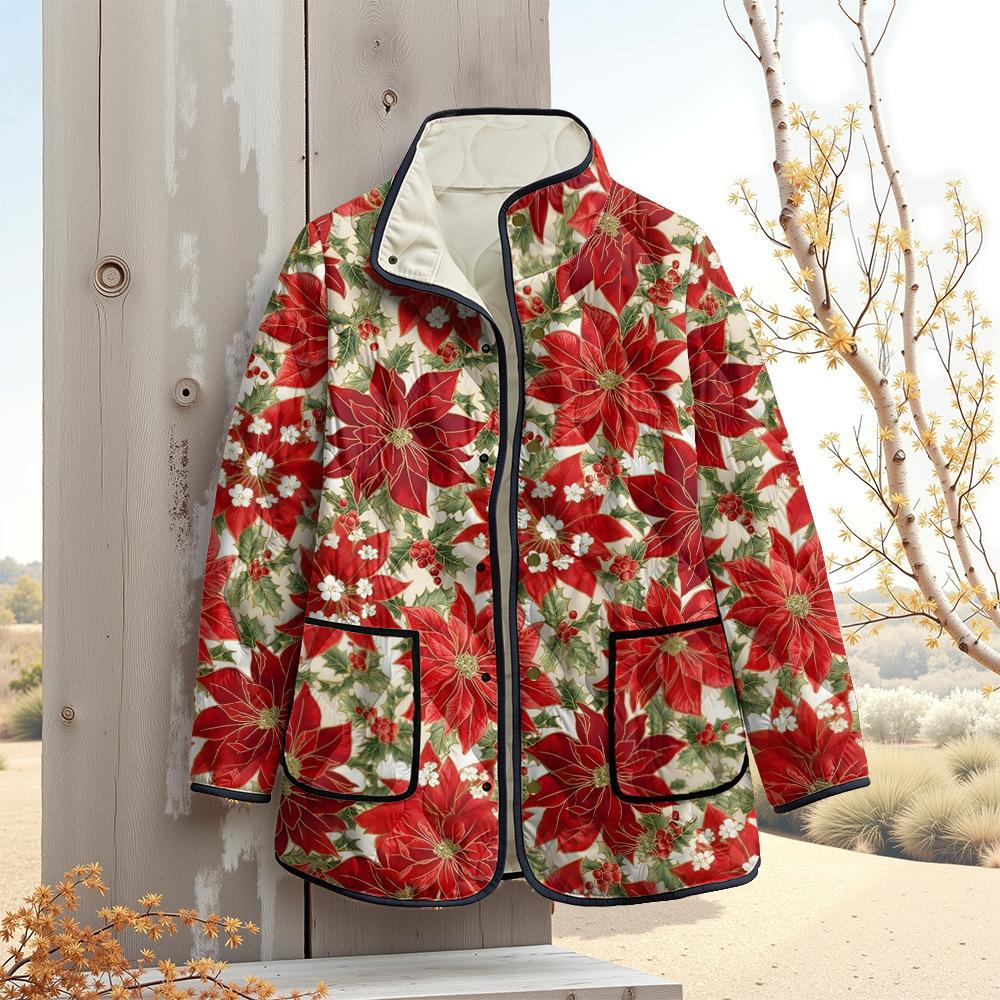 Nová bunda vícebarevné vzorové prvky B1 zipová mikina s kapucí zateplená zimní fleecová trendy vatovaná bunda