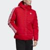 Adidas Originals Trefoil Three-Stripe Warm Sports Hooded Cotton Jacket Winter Edition Men Outerwear Crimson ED5831