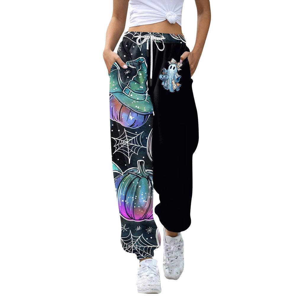 Women's Casual Fashion Sweatpants Halloween Printed Casual Pants