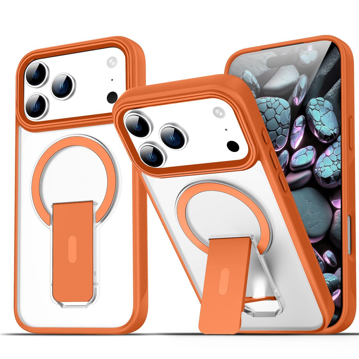 Phone Magnetic Holder Case for Apple iPhone 17ProMax- Silicone Metal Stand MagSafe Shockproof Full Cover Cases on iPhone 17/16/15/14/13/12/11/Pro/Plus apple 17promax