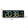 16inch Desk Digital Clock LED Alarm Remote Control Day of Week Large Display