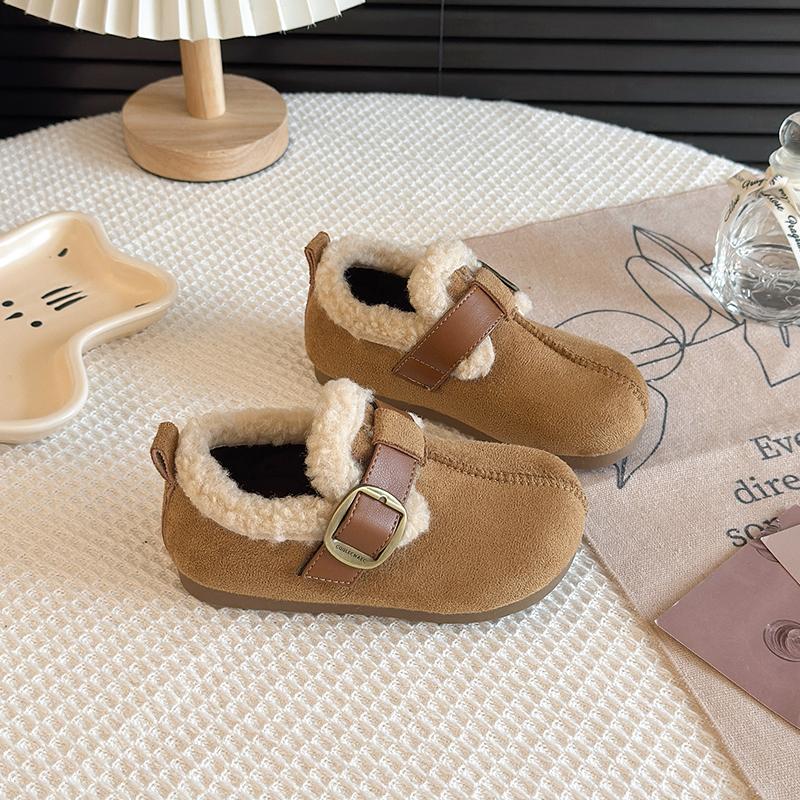 Children Flats Shoes Winter Warm Plush Cotton Snow Boots Soft Sole Anti-Slippery Footwear Girl First Walker Casual Shoes