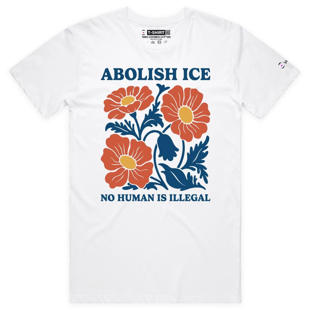 

VOICEART No Human Is Illegal Social Issue Premium Graphic T-Shirt XL