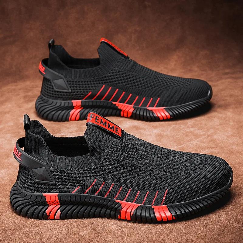 Herren Vulkanisierte Schuhe Mesh Herrenschuhe Leicht Bequem Herren Sneaker Herbstmode Slipper Flats Schuhe Männliche Slipper