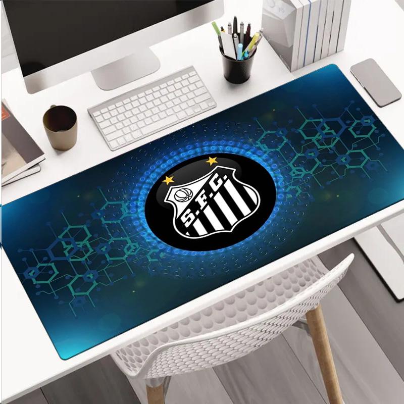 Santos Futebol Emblem mouse pad, rubber base, esports desk mat, mouse pad for gamers and office use, gaming desk , easy to clean mat