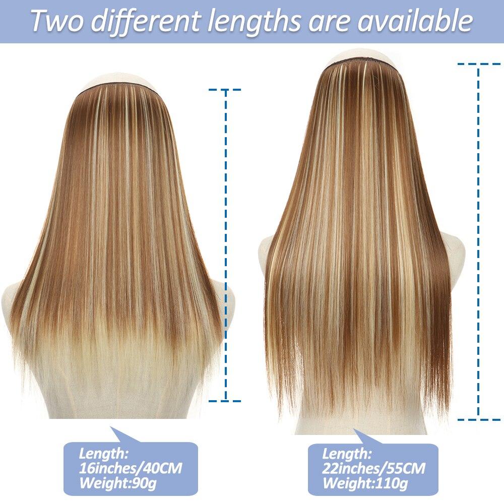 MERISIHAIR No Clips In Natural Hidden Secret False Hair Piece Synthetic Hair Extension Long Straight Fish Line Hair Pieces