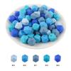 10Pcs 14mm Printed Hexagon Silicone Beads Leopard Bead For Jewelry Making DIY Beadable Pen Keychain Bracelet Accessories