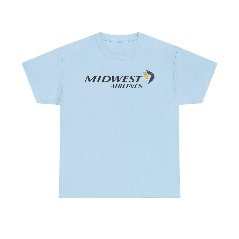 

Midwest Airlines Classic Black Yellow Logo Aviation History Collectible T-shirt 4XL