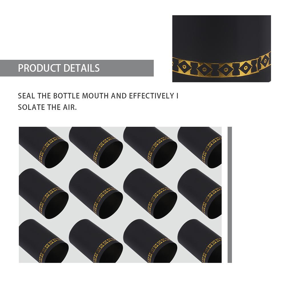 200 Pcs Seals Red Cap Bar Ware Accessories Packing Machine Black Plastic Bottle Shrink Top