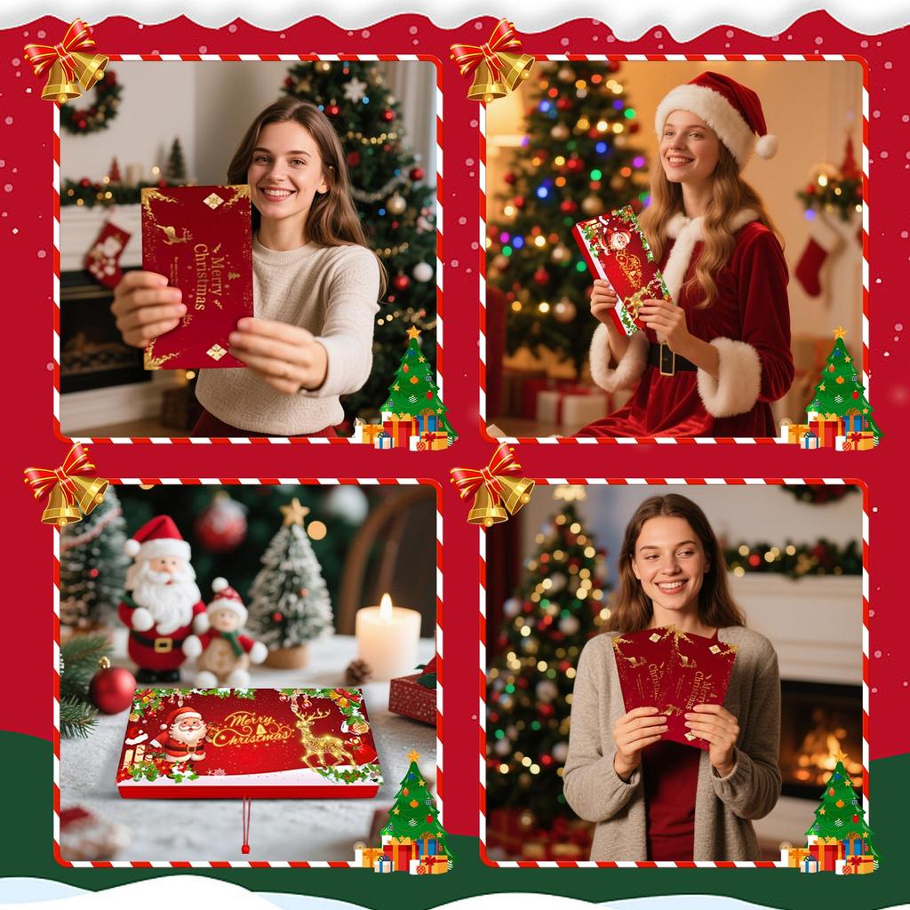 Creative Ways To Give Cash This Christmas, Holiday Gift Card Envelopes, Surprise Christmas Folders For Family And Friends