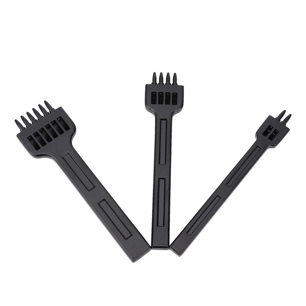 3PCS Leather Hole Puncher Stitching Punch Tool 4mm 2Celsius4Celsius6 Holes High Carbon Steel Leather Craft Punching Tool