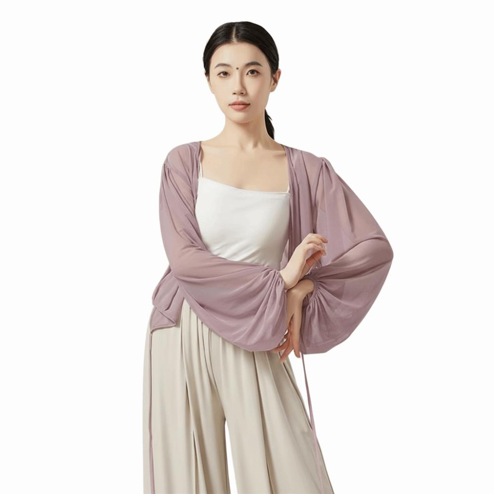 Long Sleeve Classical Dance Tops Soft Fabric Dance Performance Costume Dance Top Dance Training