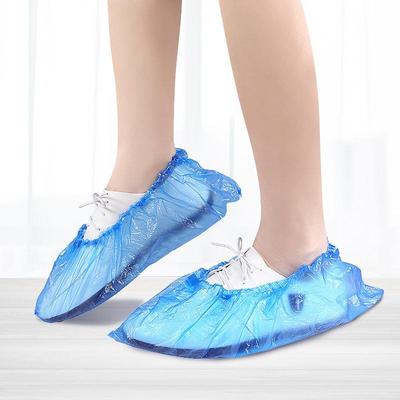 100-Pack Thickened PE Waterproof Disposable Shoe Covers for Indoor & Rainy Day Protection