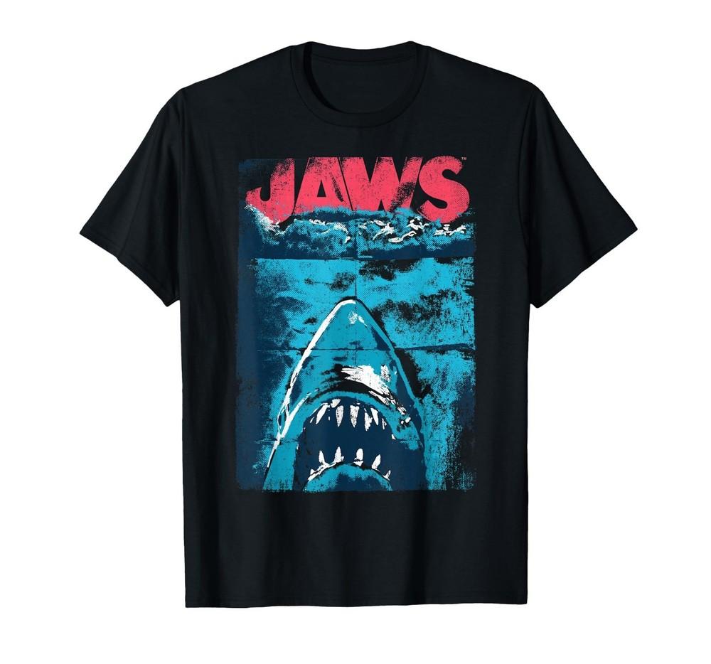 Jaws Distressed Folded Poster Logo T-Shirt