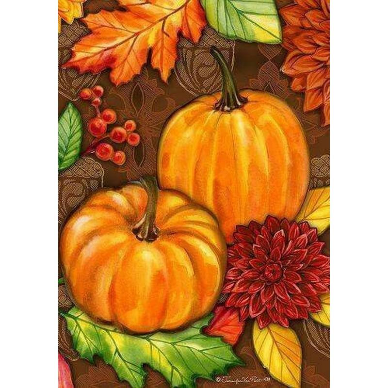 DIY 5D Ζωγραφική με Διαμάντια Πλήρης Στρογγυλή Τρύπα Κινούμενα Σχέδια Κέντημα με Διαμάντια Κολοκύθα Σταυροβελονιά Χριστουγεννιάτικο Δώρο Τέχνη Διακόσμηση Σπιτιού