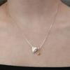 (Silver 925) Chocolat Heart Star Dangle Necklace NZ2162