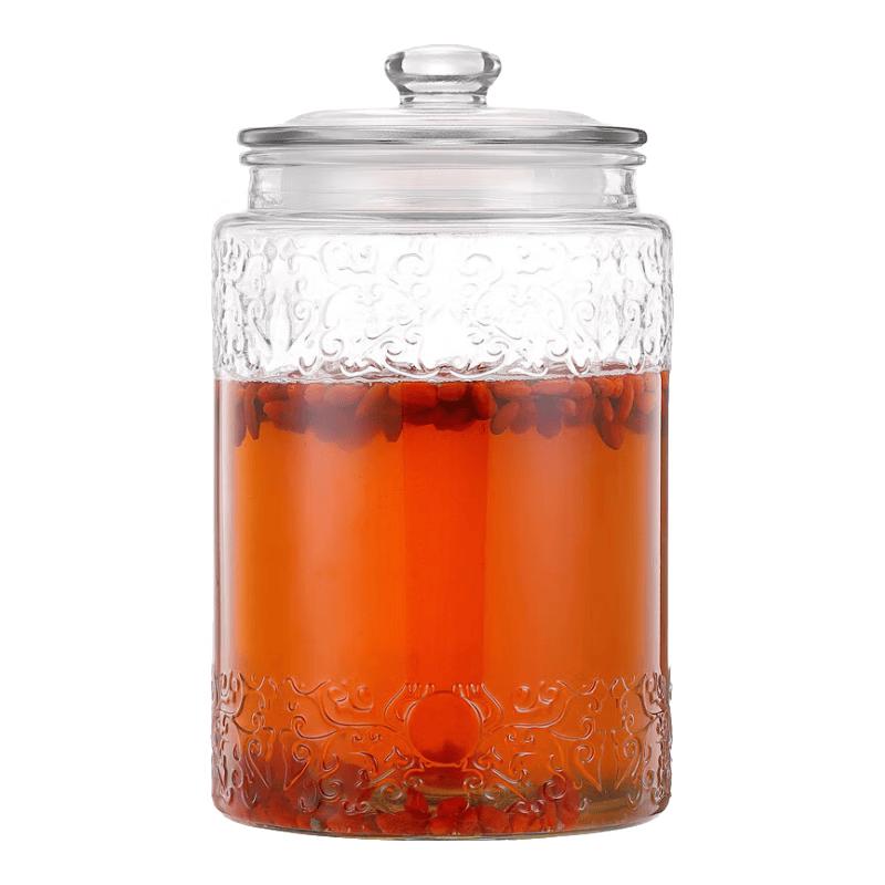 MAXCOOK Carved Glass Home Brewing Jar