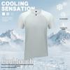 Men's Summer Ice Silk Zipper Sports T-Shirt - Breathable, Solid Color, Stand Collar, Short Sleeve, Casual Business Top