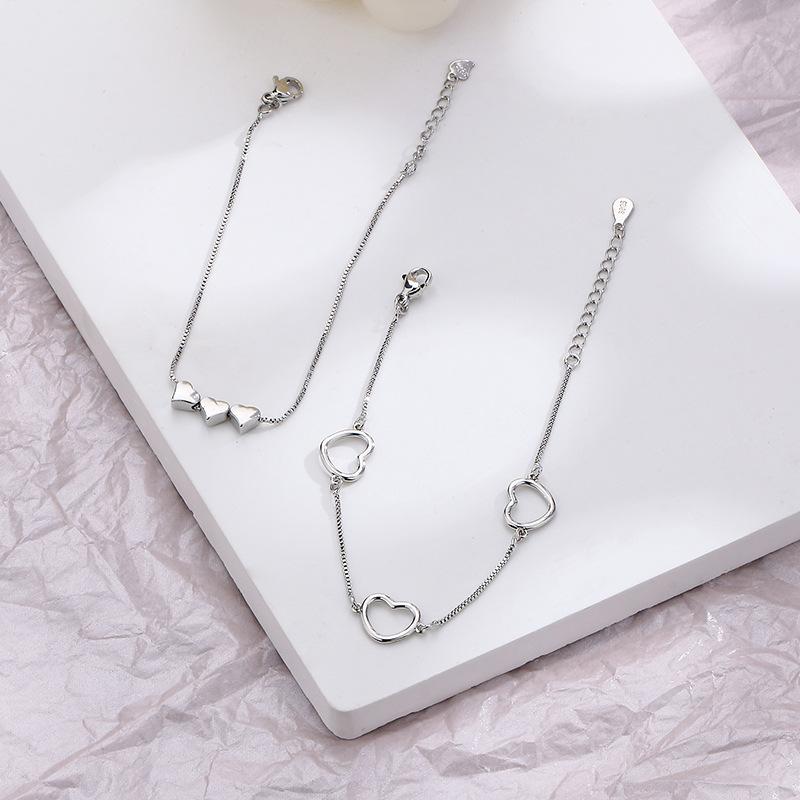 A Free Shipping Love Bracelet Combination Diy Design Sense Fashionable Simple Hollow Heart Bracelet Women