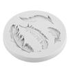 Round Silicone Fondant Mould Feather Cake Decorating Mould Chocolate Mould Tool  Fondant Craft