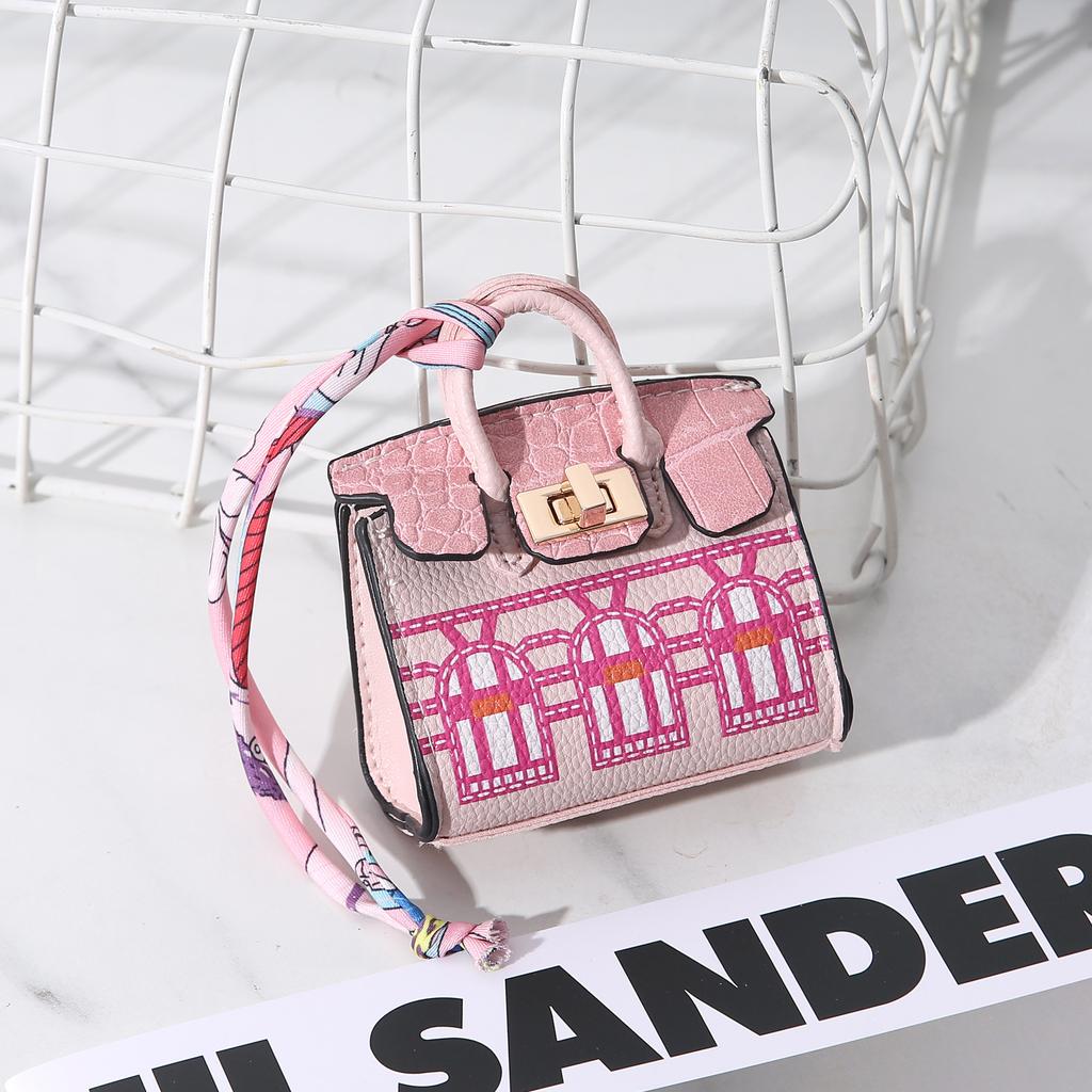 Mini torba wisiorek dom mała torba nowy modny wisiorek usta czerwona koperta słuchawki Charter Key