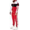 Men's fashion leisure color Patchwork sports fitness Hoodies pants suit
