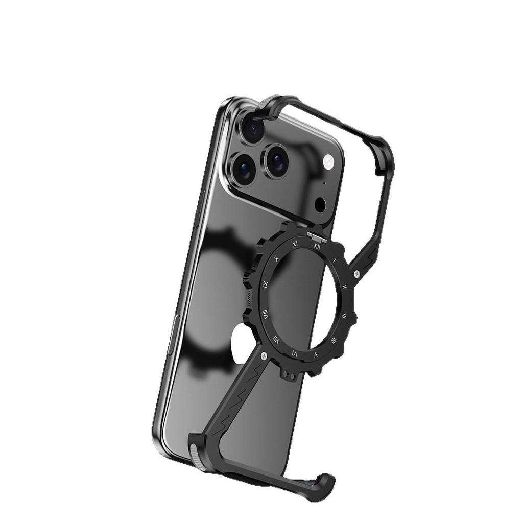 Gear Z Metal Case with Rotating Stand for iPhone 17 Pro Max and iPhone 16 Pro - Drop-Proof with Heat Dissipation