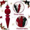6pcs/Box Velvet Ball Christmas Tree Ornament Plastic Cone Ornaments  New Year Decor