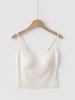 Ice Silk Seamless Camisole: Integrated Cup Strappy Tank for Women