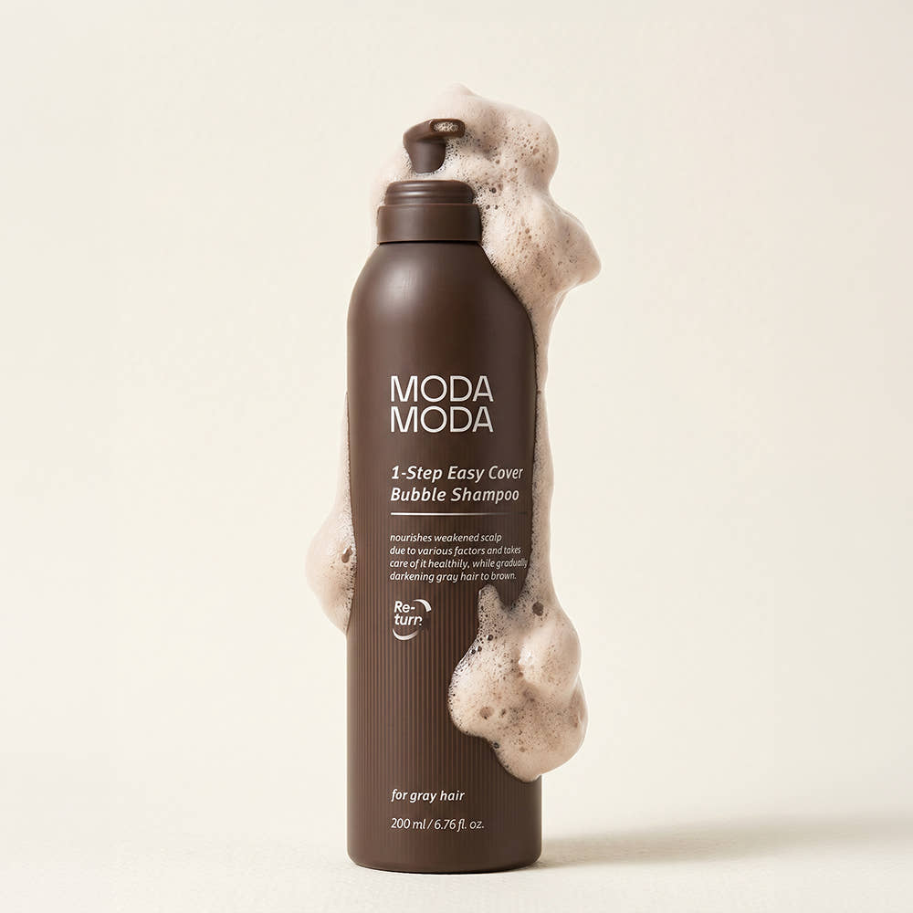 MODAMODA One Step Easy Cover Bubble Shampoo Convenient Gray Hair Covering Hair Color Shampoo 200ml