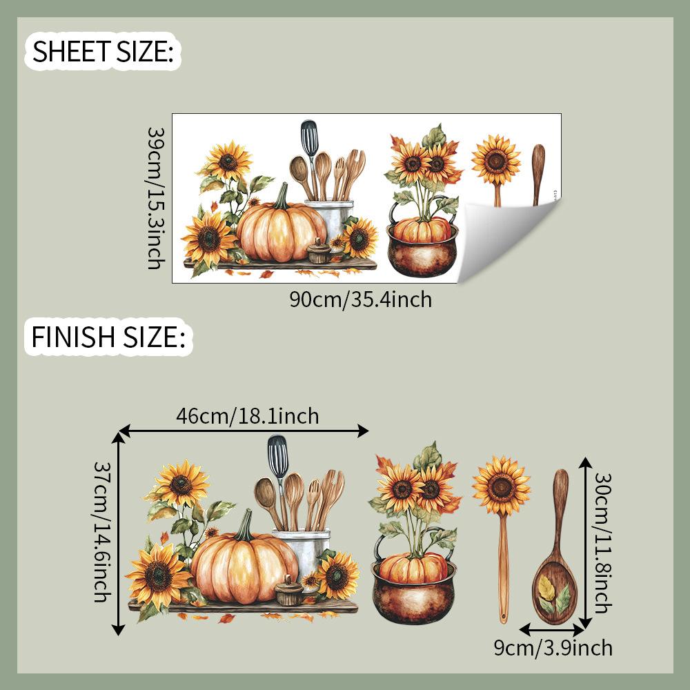 

Оптовая продажа расписной посуды с подсолнухами для кухни, наклеек для украшения стен кухни и столовой