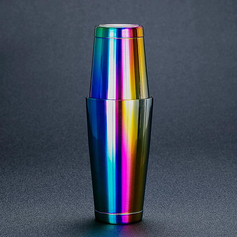 American-Style 304 Stainless Steel Boston Cocktail Shaker with Base