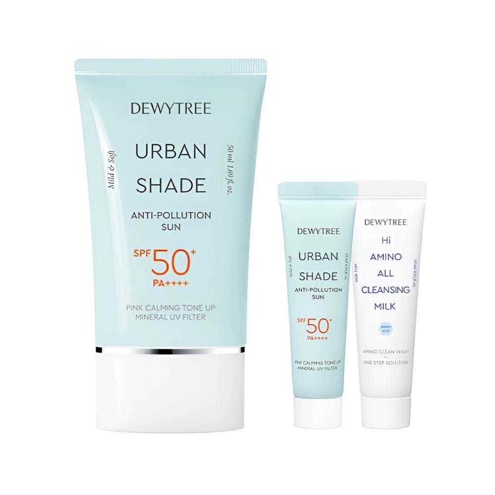 

DEWYTREE Urban Shade Anti-Pollution Sunscreen SPF50+ PA++++ Set 50ml + 10ml + Cleansing Milk 10ml