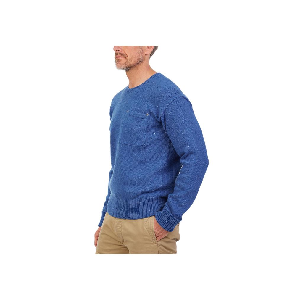 Polo Ralph Lauren Solid Color Pocket Ribbed Crew Neck Pullover Sweater Men sweater Blue 710870045-004