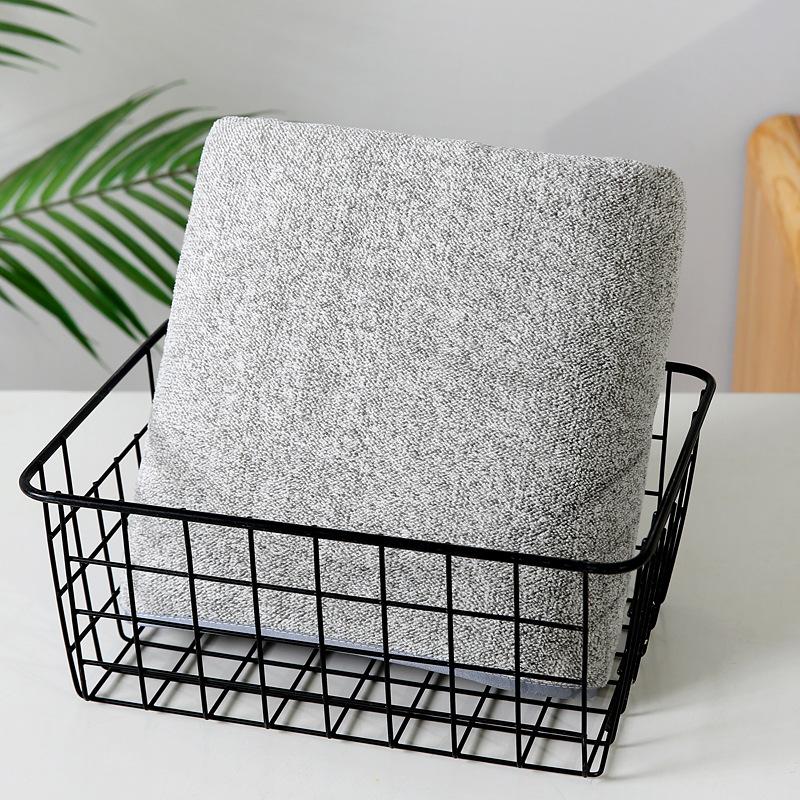 

Большое махровое полотенце для ванны, из бамбукового волокна с древесным углем, абсорбирующее, взрослое, для купания, утолщенное, мягкое, бытовое 35x75cm серый