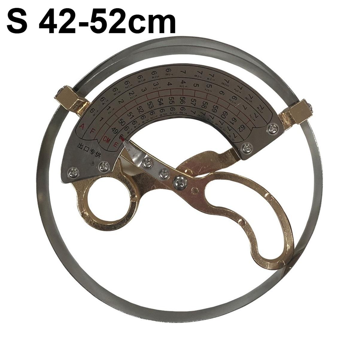 Small / Medium / Large Stainless Steel Scissor Type Ruler Hat Caliper Ring Compass Cap Size Measuring Tool 42-52cm