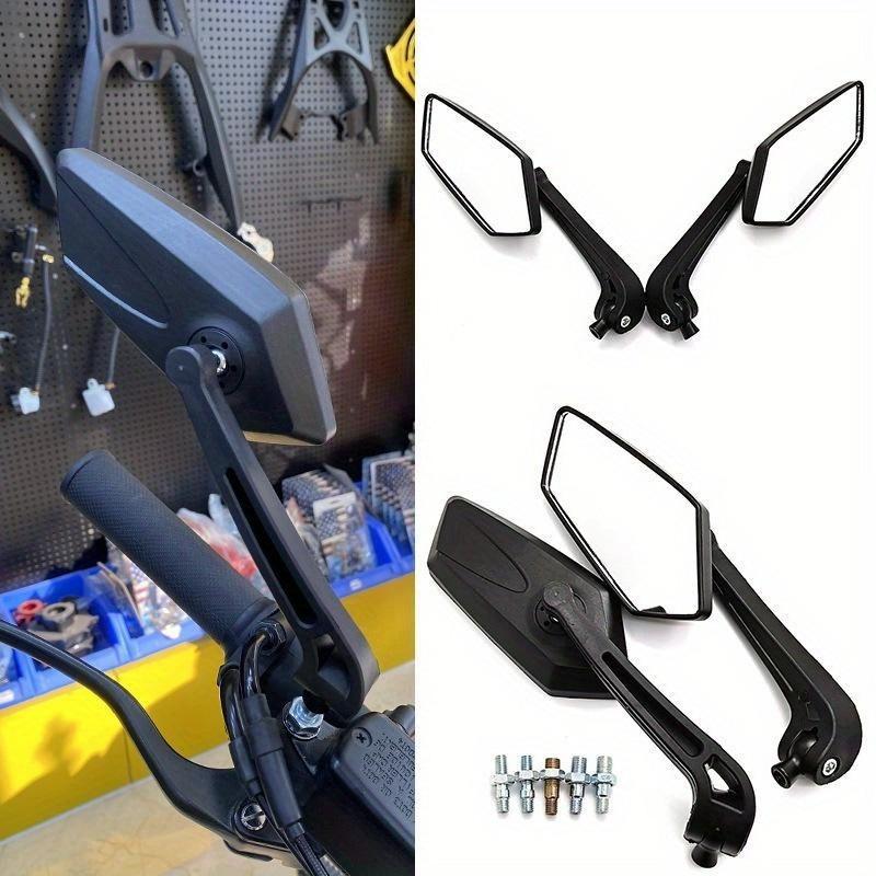 1pair Motorcycle Universal Mirror Scooter E-Bike Cafe Racer Retro Rearview Mirrors Electrombile HD Vision Side Mirror