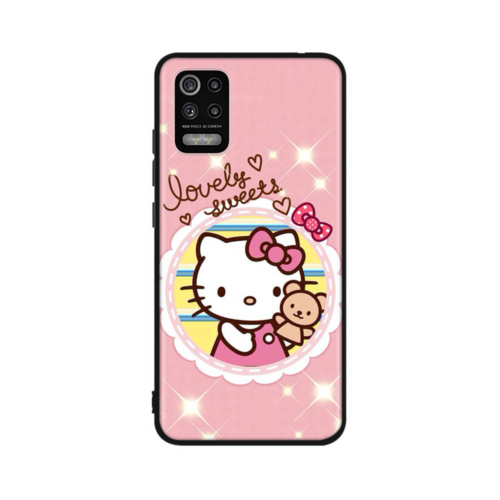 KT62 Cute Hello Kitty Case for Samsung A04 A14 A23 A34 A54 M23 M33 M52 M53 Realme 10 9 C30S C35 C55 VIVO Y02S Y21 Y33S Y51 X80 Pro Clear Cover