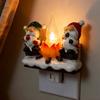 Christmas Gnome Bonfire Flashing Night Light - Plug-In Wall  Novelty Lighting For Indoor Party Decorations Holiday Gift For Family, Friends