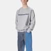 Thisisneverthat SS25 Loose Ribbed Edge Letter Print Casual Comfortable Crewneck Sweatshirt Unisex sweatshirt Gray TN250TSWCW03HGR