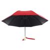 Cute Three-Fold Duck Head Umbrella: Cartoon Design, Wooden Handle, Solid Color for Rain or Shine.