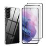 Coque Antichoc Pour Samsung Galaxy S21 Plus Et 2 Verres Trempé Film Protection Ecran Phonillico®
