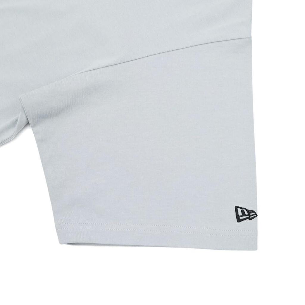 New Era Oversized Snow Gray Black Cotton Box Logo M T-shirt