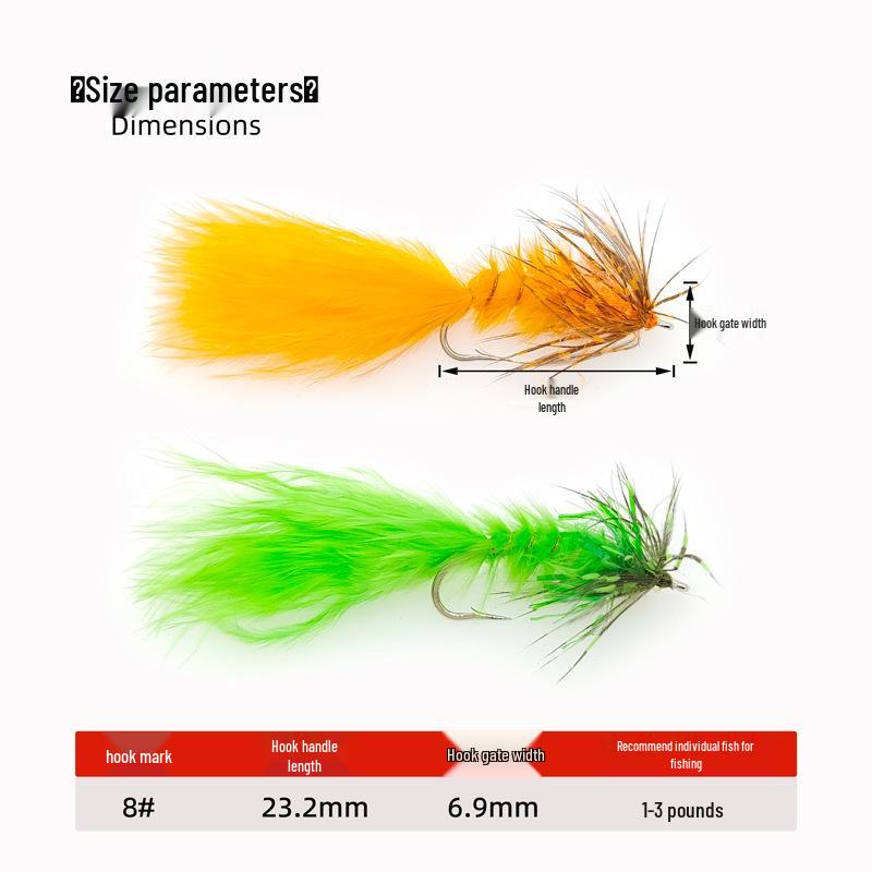 XB059 Egret Fly Woolly Bugger - Artificial Fly Fishing Lure